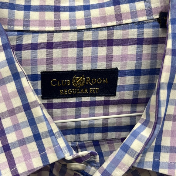 Men’s purple checked dress shirt - Picture 2 of 2